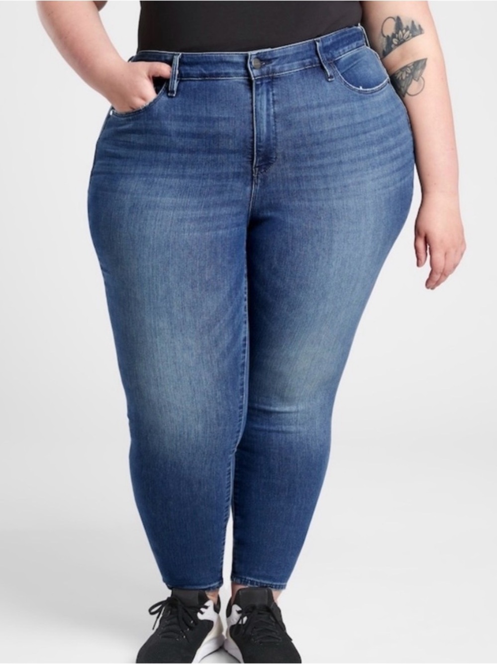 Athleta Sculptek Ultra Skinny Jeans Blue Denim High Rise Stretch Pockets